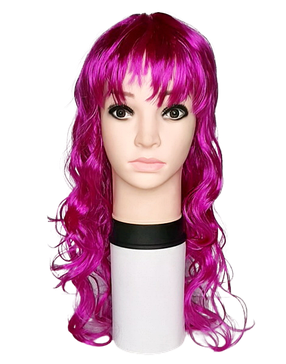 Кучерявий Парик ліловий (55 см) карнавальний, фото 1