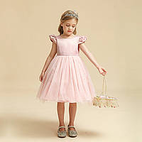 Праздничное розовое платье Жемчужинка для девочки на 2-5 лет 110
