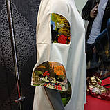 Жіноча біла футболка оверсайз Мікі, фото 4