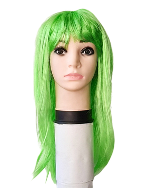 Прямий салатовий перуку штучний (55 см), фото 1