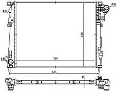 Радіатор охолодження Renault Trafic Opel Vivaro 2.0CDTI 06- + -AC 53966, фото 3