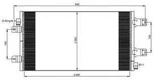 Радіатор кондиціонера Renault Master 2.5dci 06- 35880, фото 3