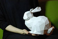 PaperKhan Конструктор из картона заяц кролик оригами papercraft 3D фигура развивающий набор антистресс