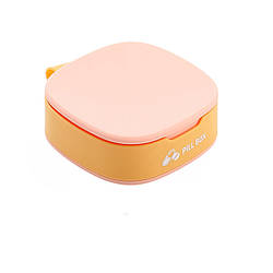 Кишенькова таблетниця органайзер для таблеток на 4 осередки Оранжевий