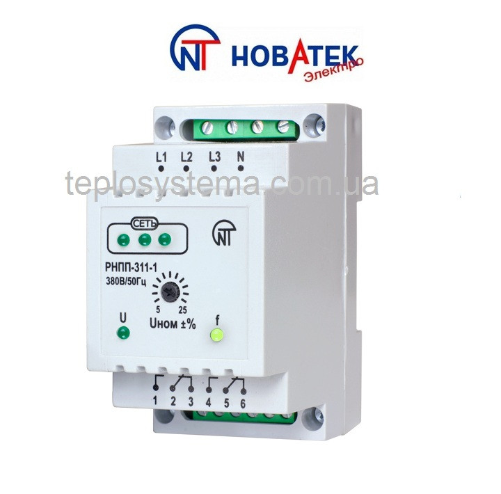 Трифазне реле напруги, перекоса та послідовності фаз РНПП — 311 Новатек Електро (Україна)