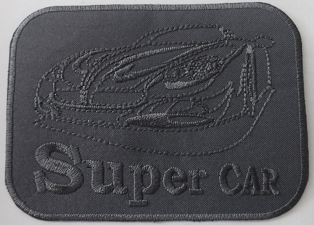Термоаплікації Super car 13,5х10 см колір сірий, темно-синій, фото 1