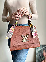 Женская сумка Louis Vuitton Twist Brown Турция Экокожа коричневая маленькая на плечо
