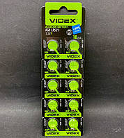 Батарейки Videx AG0, LR521, 379 (лужні-alkaline)