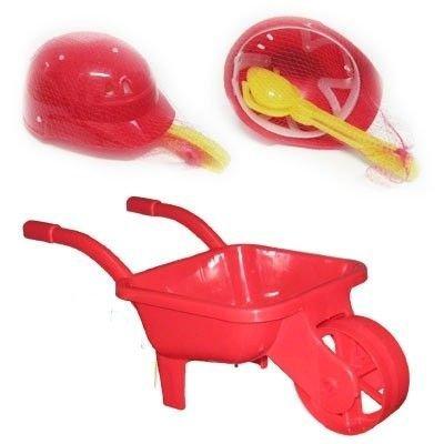 Тачка з каскою лопатою-граблями