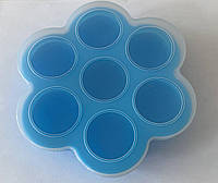 Силиконовая форма для льда Мороженного Формочка с крышкой Ячейка 4 см Синяя