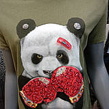 Жіноча панда футболка пайєтки, фото 2