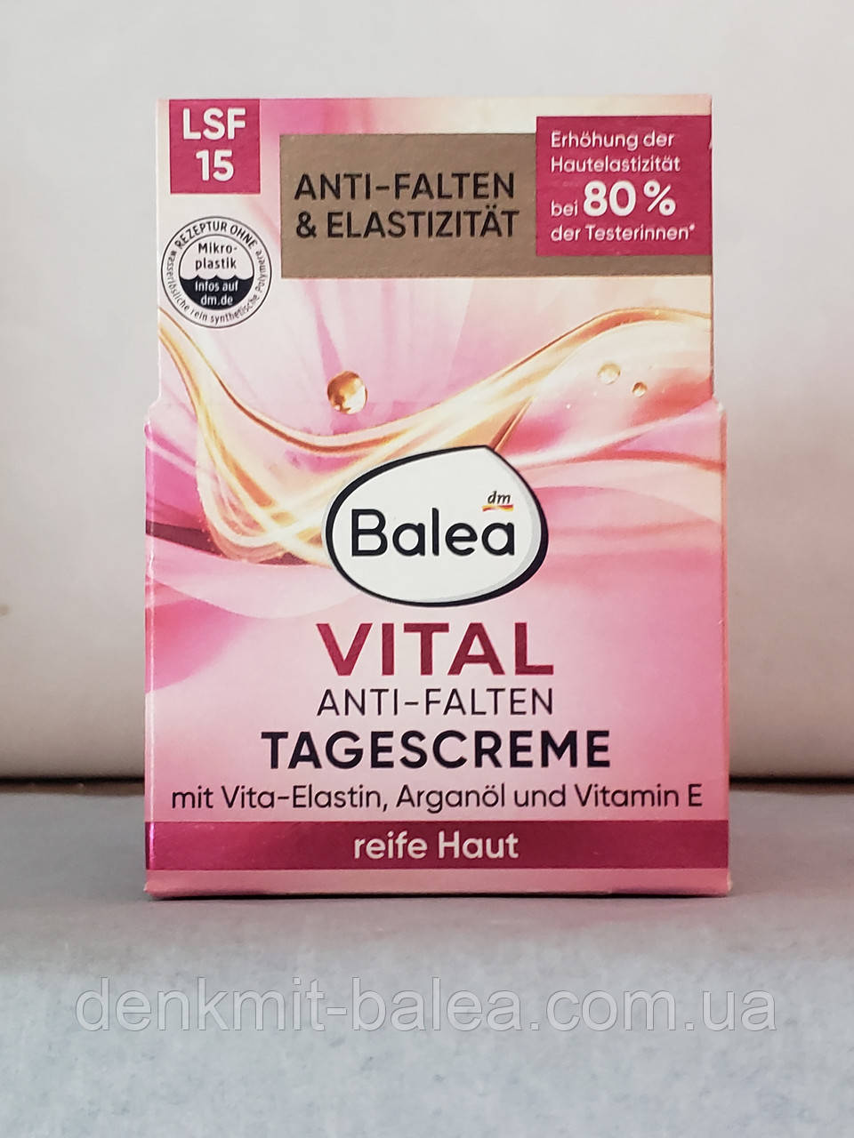 Дневной крем для зрелой кожи лица Balea Vital Anti Falten Tagescreme SPF15 50 мл. - фото 2 - id-p242665377