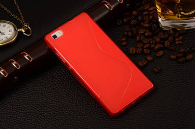 Силіконовий чохол Duotone для Huawei P8 червоний