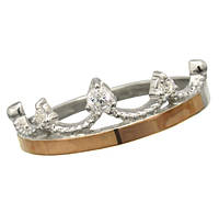 Женское серебряное кольцо с золотыми пластинами "Волшебство" - очаровательное женское украшение
