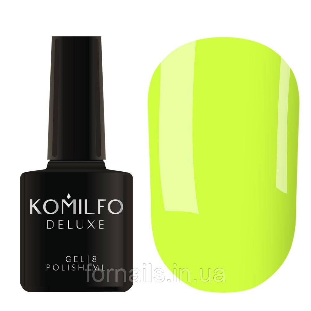 Гель-лак Komilfo Kaleidoscopic Collection K002 (салатово-жовтий, неоновий), 8 мл