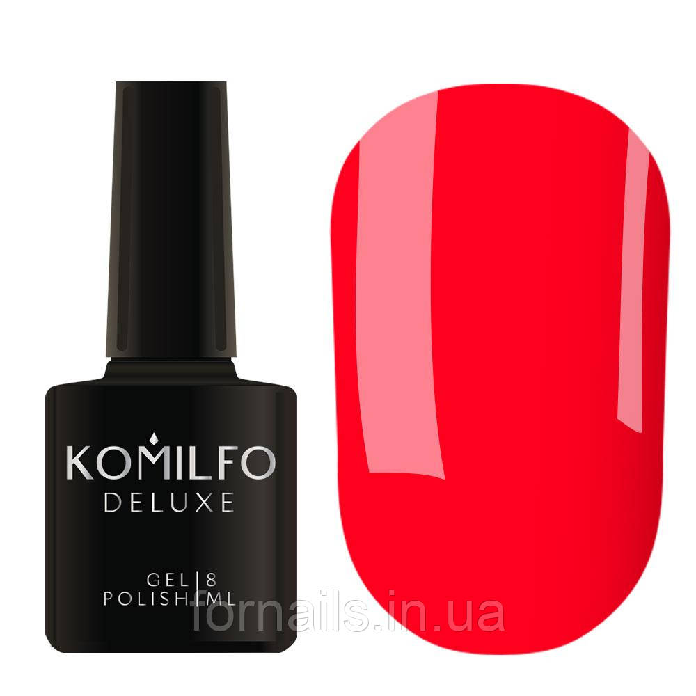 Гель-лак Komilfo Kaleidoscopic Collection K008 (яскравий червоний, неоновий), 8 мл