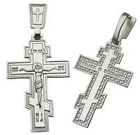 Православный серебряный крестик с Распятием