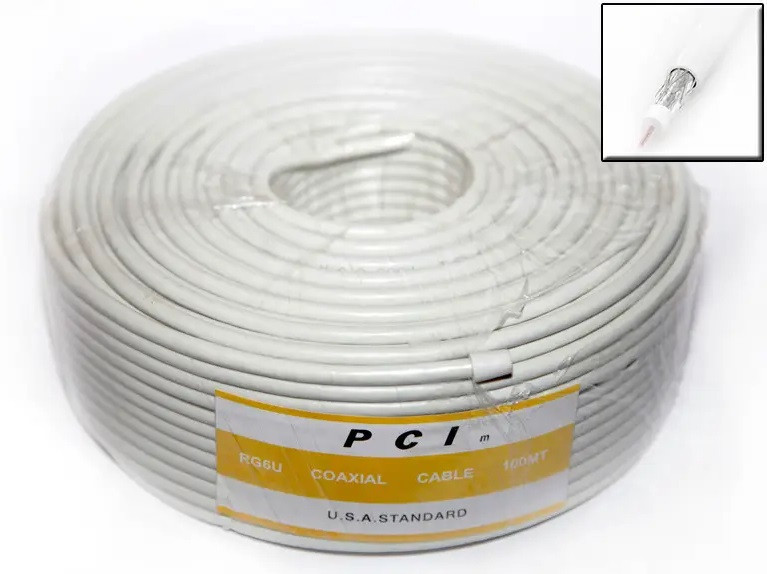 Коаксиальный кабель PCI 100м /антенный/ телевизионный: продажа, цена в ...