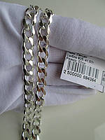 Серебряная мужская цепочка "Панцирь" - отличное качество от украинского производителя из серебра 925 пробы