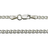Серебряная цепочка "Лав", 925 проба, унисекс, 3,62 г, длина 50 см, можно заказать любую длину