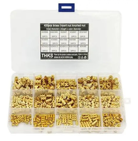 Гайки закладні латунні, 420 шт., фото 1