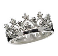 Видеообзор Серебряное женское кольцо "Королева" - женское колечко из серебра 925 пробы 17 размер