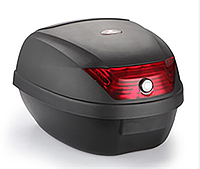 Кофр (багажник) для мотоцикла задній TATA YM-0807 (V-28L) 39.5×39.5×30 чорний з червоним