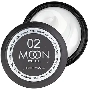MOON FULL Poly Gel №02, молочно-білий, 30 мл