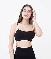 Бесшовный топ на бретелях CAMI TOP black