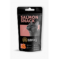 Лакомство для поощрения кошек Savory Snack Salmon, подушечки с лососем, 60 г