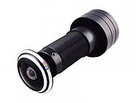Охоронна міні камера-вічко HQcam V380 Pro Full HD 1080P. WiFi IP камера відеовічко з датчиком руху  Чорний Хіт продажу!