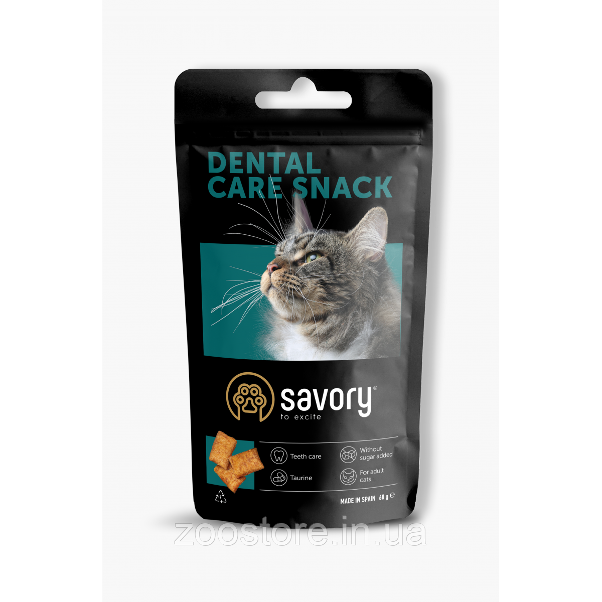Ласощі для заохочення котів Savory Snack Dental Care, подушечки для гігієни зубів, 60 г