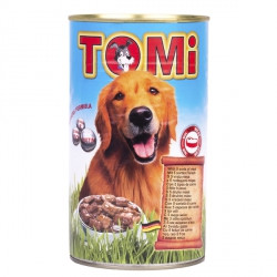 Консерва для собак TOMi 5 ВИДОВ МЯСА (5 kinds of meat), банка , 1,2кг. - фото 1 - id-p180982173