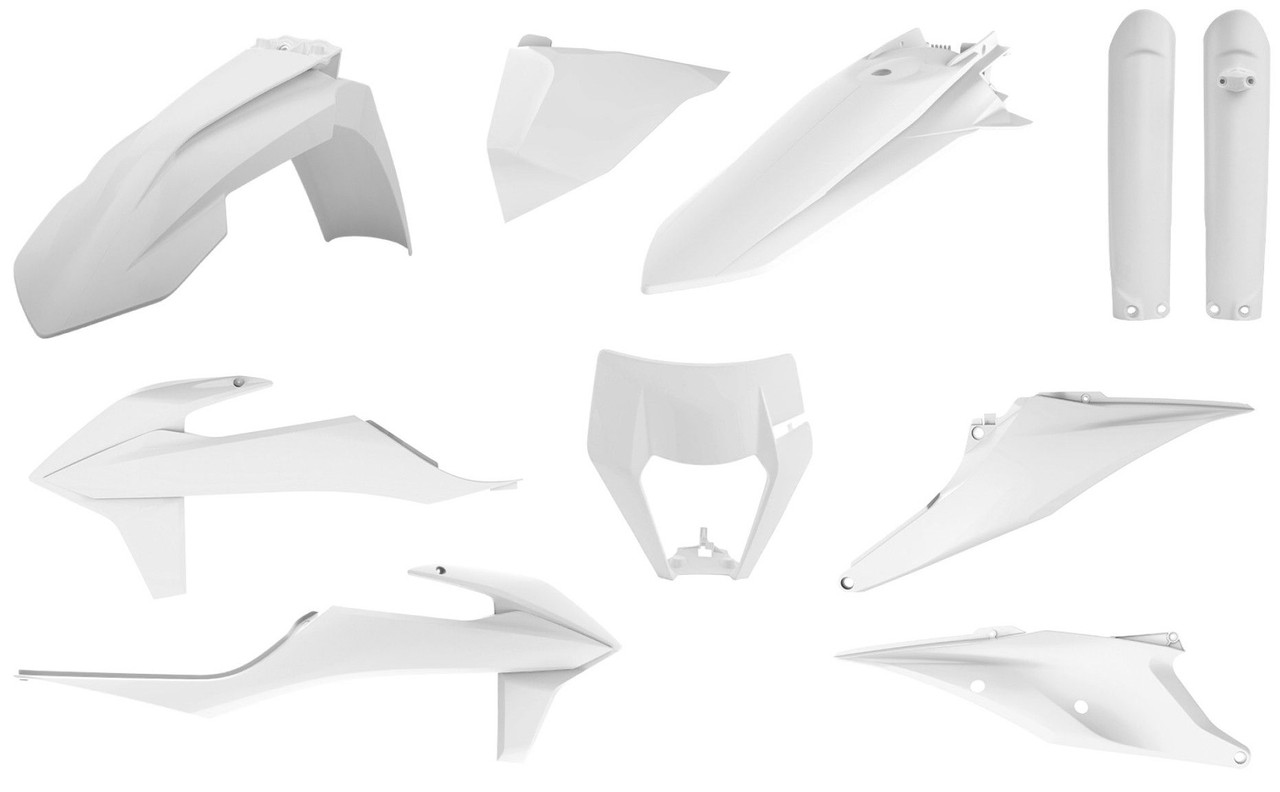 Комплект пластику Polisport Enduro Kit 91016 для KTM EXC/-F, XC-W, XCF-W (2020-), білий