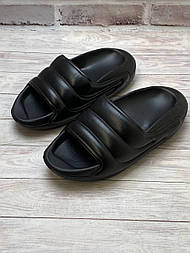 Жіночі стильні шльопанці віск.шкіра/піна в чорному кольорі