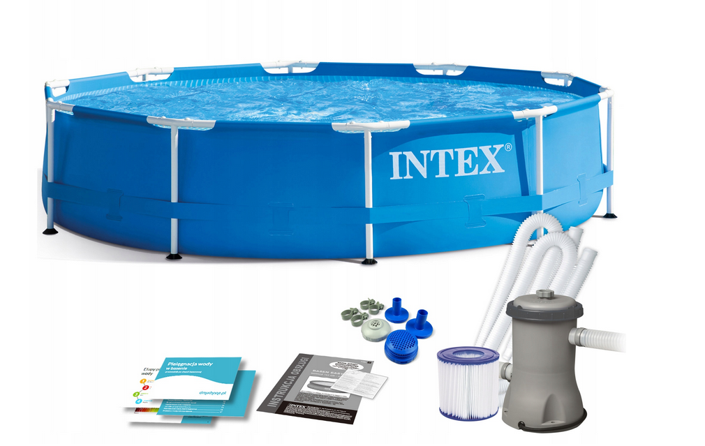 КАРКАСНИЙ БАСЕЙН 366x76 INTEX 28212 3в1 З НАСОСОМ 12V