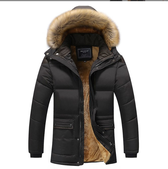 Куртка мужская осень-зима (на утеплители + мех) черного цвета 50 р ...