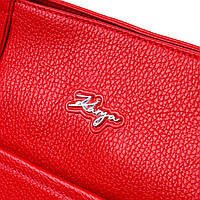 Яркая и вместительная женская сумка с ручками KARYA 20880 кожаная Красный Отличное качество