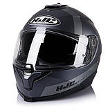 Мотошолом HJC C70 Eura чорно-сірий, фото 2