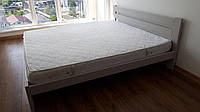 Двоспальне ліжко з масиву дуба Палермо 140х190 Сіра емаль K 026 Крок ламелей 5,5 см.