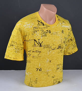 Чоловіча футболка ВЕЛИКОГО РОЗМІРУ жовта Туреччина 4577