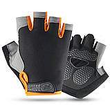 Рукавички без пальців — спортивні, велосипедні, для фітнесу XL, фото 2