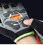 Рукавички без пальців — спортивні, велосипедні, для фітнесу XL, фото 3