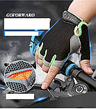 Рукавички без пальців — спортивні, велосипедні, для фітнесу XL, фото 8