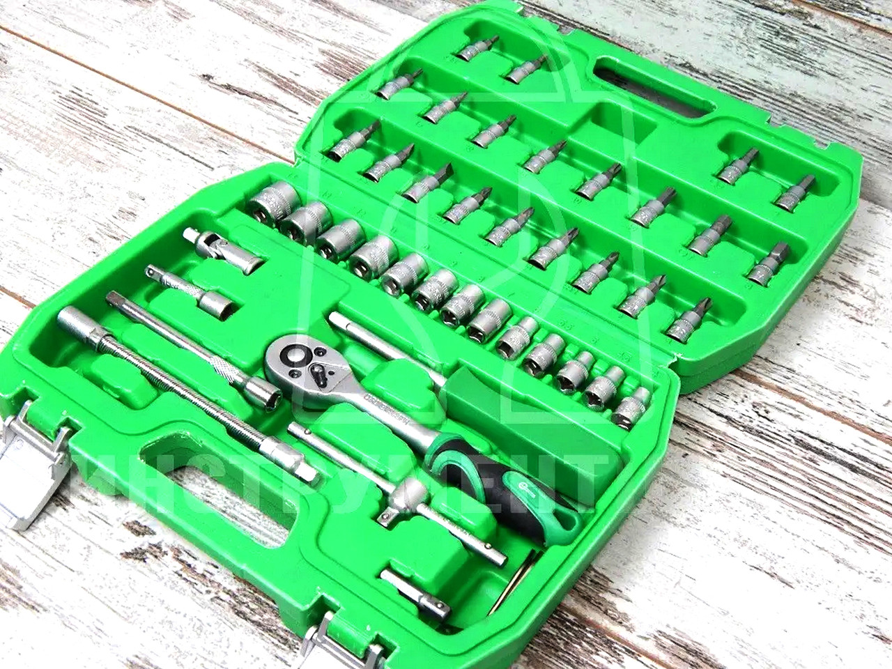 Купить Набор бит инструмент 46ед (1/4) + набор ключей 6шт, Набор ...