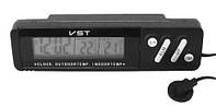 Автомобільний годинник з термометром VST-7067 зовнішній і внутрішній датчик Black (np2_4466)