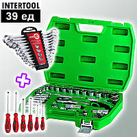 Набір інстументу у валізі 39ед (3/8) + набір ключів 12 шт. + набір викруток 6 шт., ALX