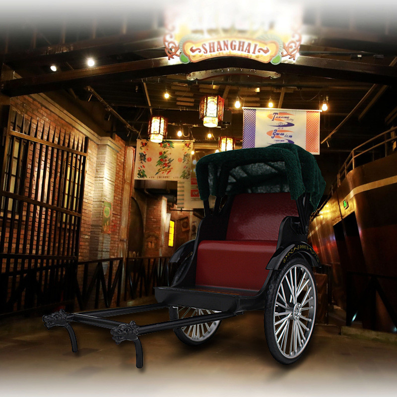 Модель Старий Шанхай Ретро двоколісний візок Рікші, масштаб 1:10, фото 1