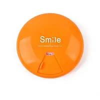 Карманная таблетница Smile 1 неделя 7 ячеек Оранжевая