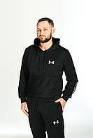 Чорний спортивний костюм Under Armour / весняний костюм худі + штани андер армор, Туреччина